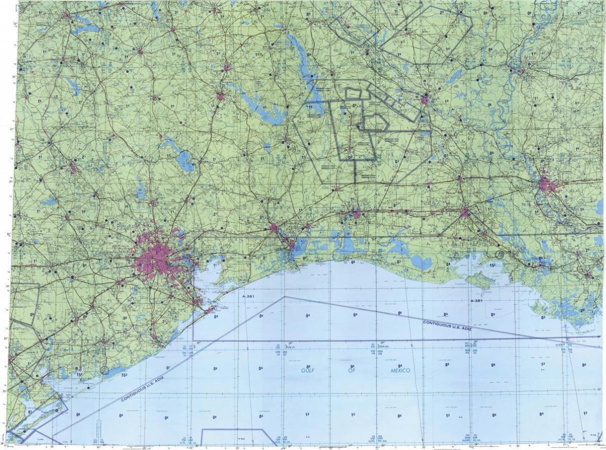 landslaginu kort af Houston
