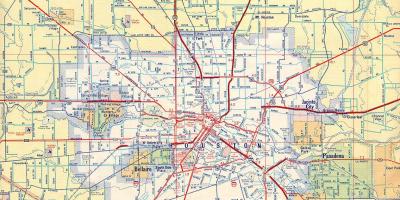 Kort af Houston hraðbrautir