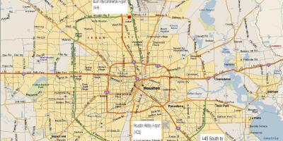 Kort af Houston metro svæði
